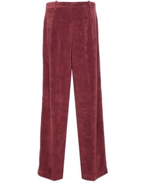 Circolo 1901 Corduroy Straight-Leg Pants - Red