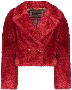 Herno Faux Fur Jacket - Red