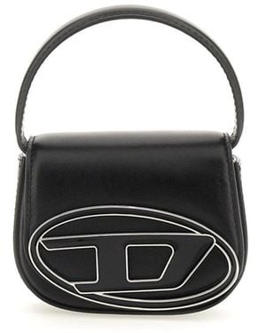 DIESEL PMU Leather Shoulder Bag - Black