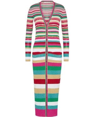 Valentino Stripes Lurex Cardigan Clothing - White
