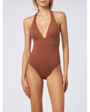 MC2 Saint Barth Marylin One-Piece Swimsuit One Piece - Blue