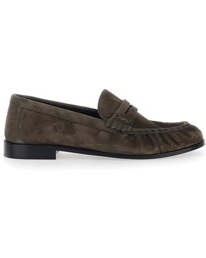 Saint Laurent Loafers Le Loafer Camoscio Calf Leather - Brown