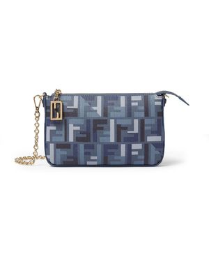 Fendi Bags Tessuto Jacquard Ff - Blue