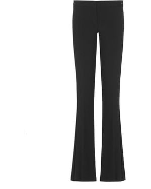 Elisabetta Franchi Crepe Trousers - Black