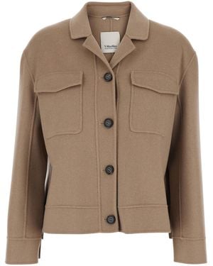 Max Mara Jacket Simona Wool Virgin Blazers - Brown