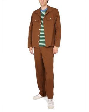 Howlin' Button Down Trousers Cotton Elastane Trousers - Brown