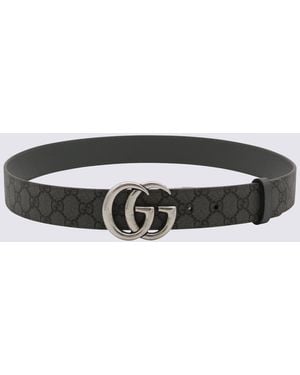 Gucci And Leather Marmont Belt - Black