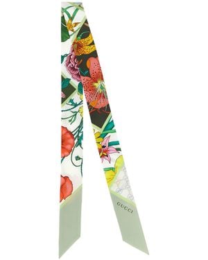 Gucci Flora Scarf - White