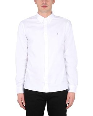 AllSaints Shirt With Logo Embroidery - White
