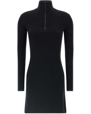Courreges Wool Knit Dress - Black
