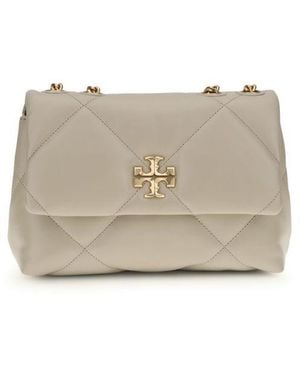 Tory Burch Calf Leather Bos Taurus Shoulder Bag - Grey