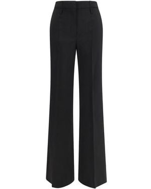 Max Mara Wool Flared Trousers - Black
