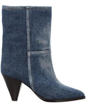 Isabel Marant Washed Denim Boots - Blue