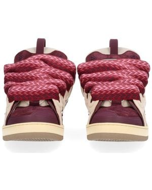 Lanvin Leather Curb Sneaker Sneakers - Red