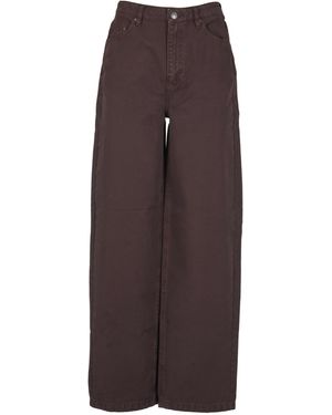 ROTATE BIRGER CHRISTENSEN Wide Leg Five-Pocket Trousers - Brown