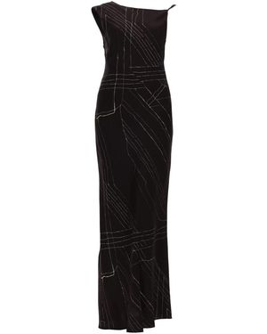 Alysi Dress Long Silk - Black