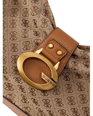 Guess Crossbody Bag Latte Logo-Cognac Logo/Cognac Polyester Crossbody-Bags - Brown