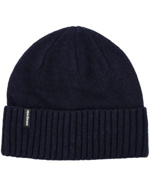 Saint Laurent Brodeo Wool Beanie - Blue