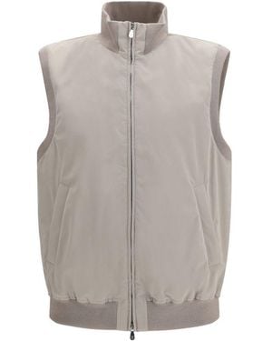 Brunello Cucinelli Polyester Sleveless Jacket Clothing - Gray