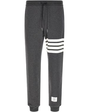 Thom Browne Thom Browne 4Bar Striped Cotton Sweatpants - Gray