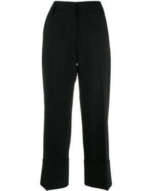 Valentino Pleated Cropped Trousers - Black