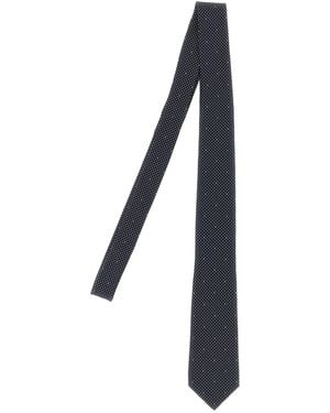 Saint Laurent Polka Dot Silk Necktie - Black