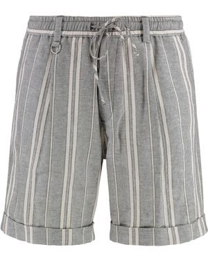 Paolo Pecora Striped Bermuda Shorts - Gray