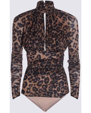 Blumarine Leopard Top - Brown