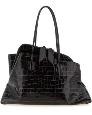 The Attico Bovine Leather Shoulder Bag - Black