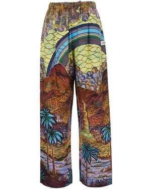 VLISCO DIALOGUES Trousers With Print - Blue