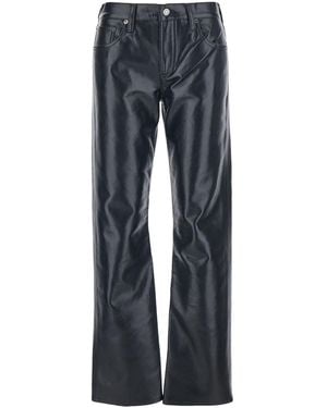 Agolde Trousers With Belt Loops - Blue