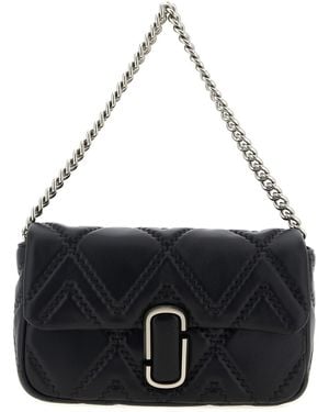 Marc Jacobs The Quilted Leather J Marc Large Shoulder Bag - Black