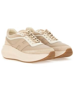 Hogan Sneaker H696 Leather Sneakers - Natural
