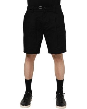 Dolce & Gabbana Cotton Knee Length Bermuda Shorts Elastane - Black