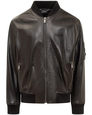 Versace Leather Jacket - Black