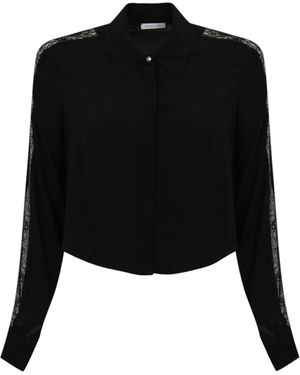 Patrizia Pepe Viscose Crepe Shirt - Black