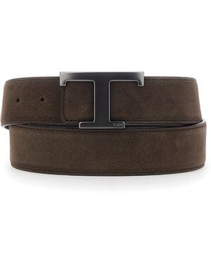 Tod's Belt Suede Calf Leather - Brown