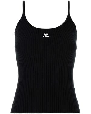 Courreges Viscose Blend Top - Black