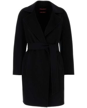Max Mara Wool Blend Ajaccio Coat - Black