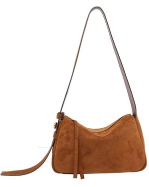 Tory Burch Small Romy Suede Crossbody Bag - Brown