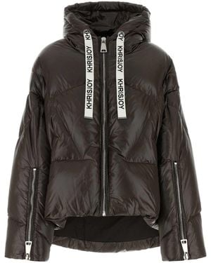 Khrisjoy Dark Nylon Down Jacket - Black