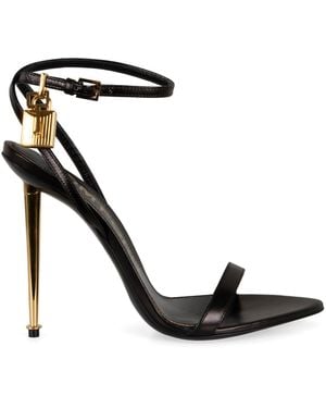 Tom Ford Heeled Leather Sandals - Black