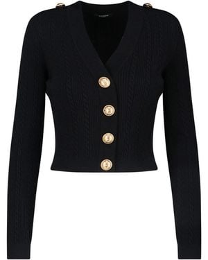 Balmain Knitted Cardigan - Black
