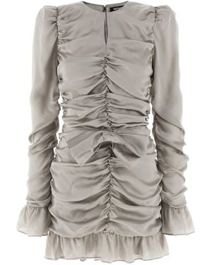 ROTATE BIRGER CHRISTENSEN Ls Mini Bow Dress - Grey