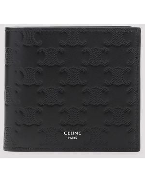 Celine Bi-Fold Wallet Calf Leather Smallleathergoods - Black