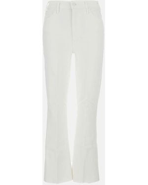 Mother The Hustler Ankle Fray Jean - White