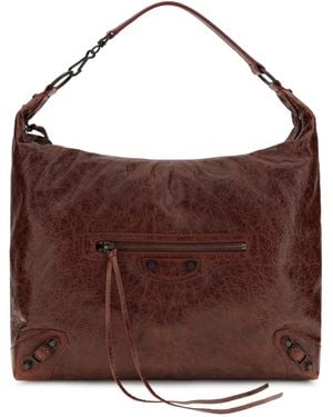 Balenciaga Medium Le City Hobo Shoulder Bag - Brown