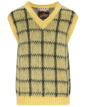 Marni Plaid" Gilet - Yellow