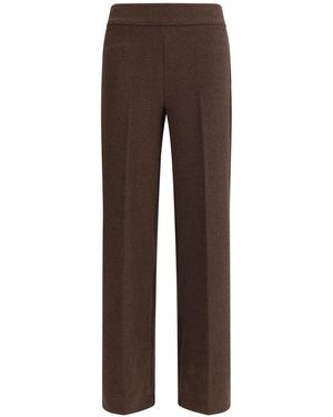 Avenue Montaigne Bouclé Trousers - Brown