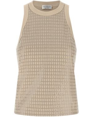Brunello Cucinelli Cotton Tank Tops - Natural